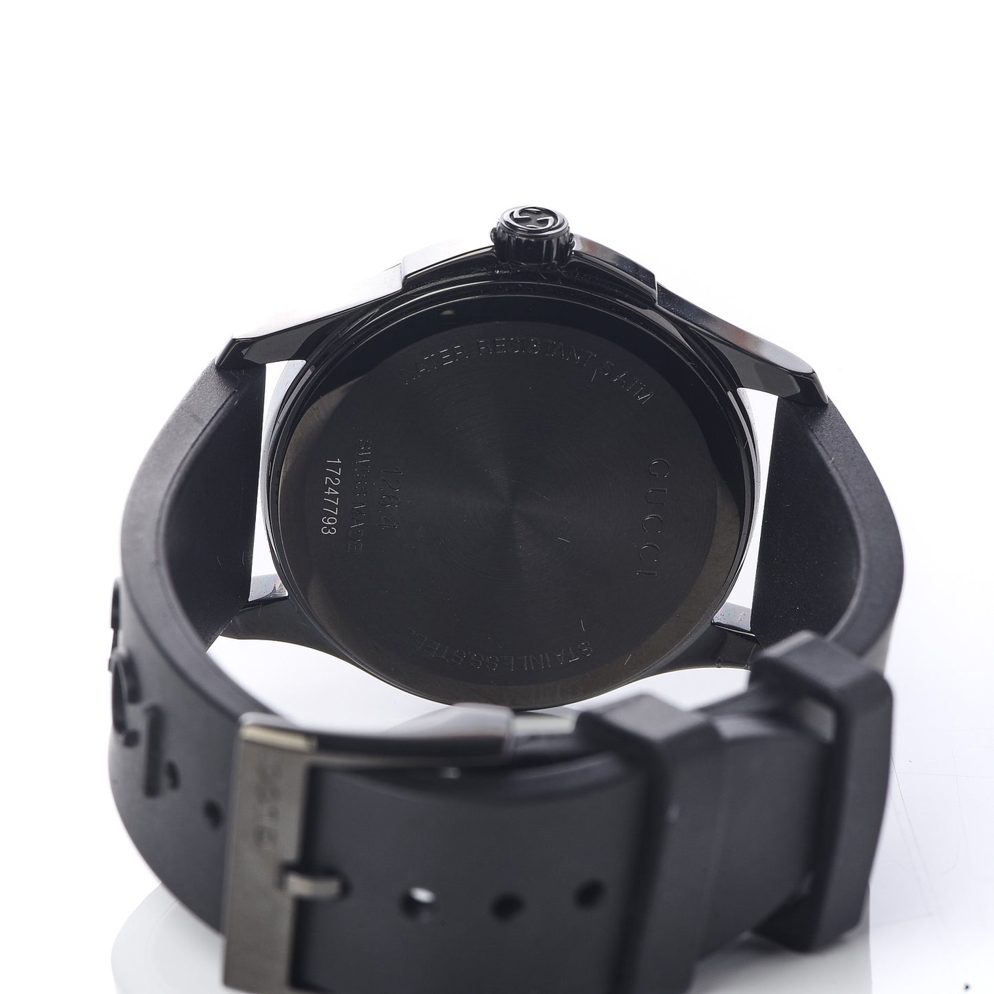 PVD Stainless Steel Rubber 38mm G-Timeless Angry Cat Quartz Watch Black