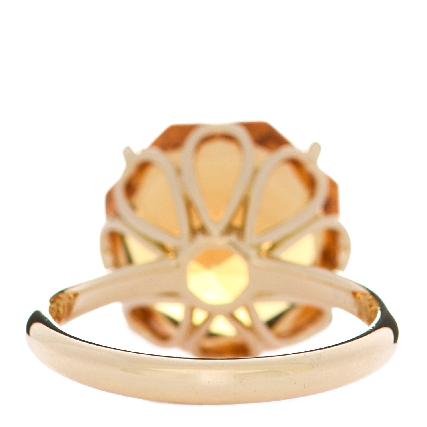 Tiffany 18K Yellow Gold Citrine Octagonal Sparklers Cocktail Ring 52 6 4 of 5