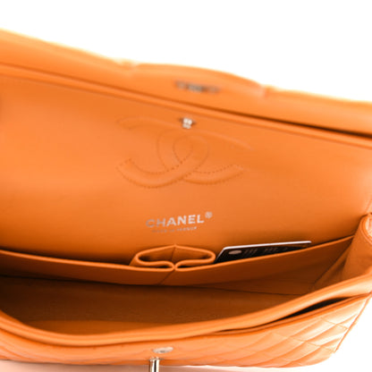 Chanel Patent Quilted Medium Double Flap Orange 4 of 11