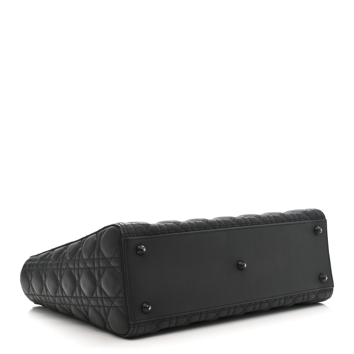 Christian Dior Ultra Matte Calfskin Cannage Large Lady Dior Black 4 of 10