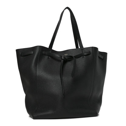 Celine Soft Grained Calfskin Medium Belt Cabas Phantom Black 1 of 9