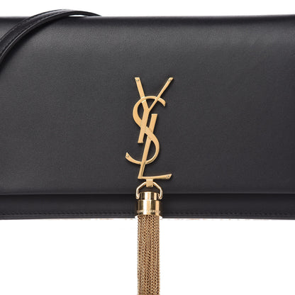 Saint Laurent Smooth Calfskin Classic Monogram Kate Tassel Chain Wallet Black 9 of 10