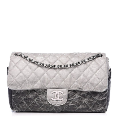 Chanel Vinyl Quilted Jumbo Melrose Degrade Flap Black 1 of 19