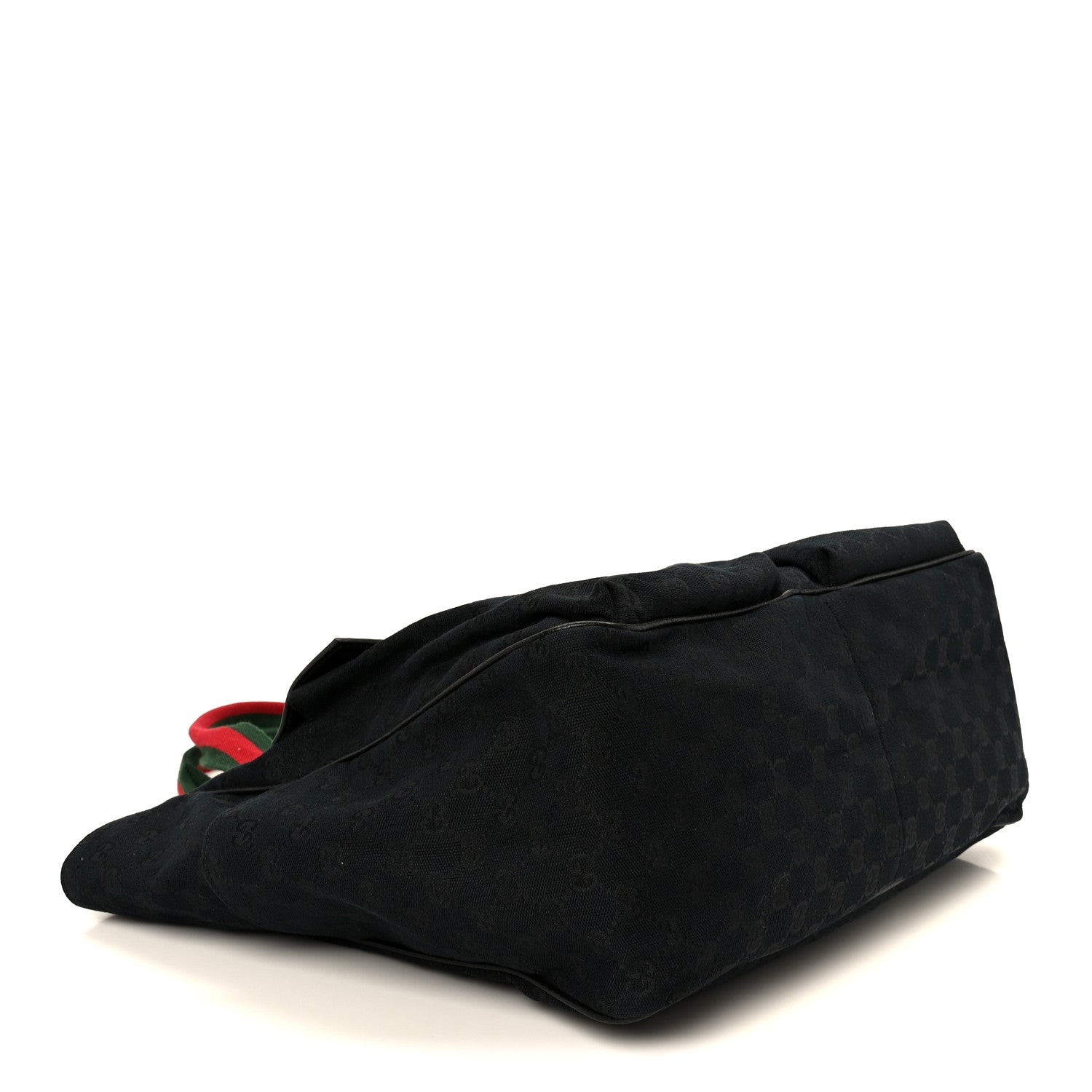 Gucci GG Monogram Medium Web Handle Double Pocket Tote Black 4 of 10