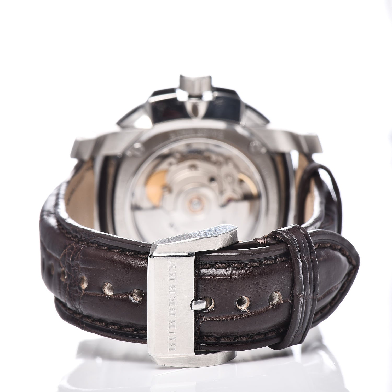 Burberry Stainless Steel Alligator 43mm The Britain Automatic Watch Ivory BBY1201 4 of 7