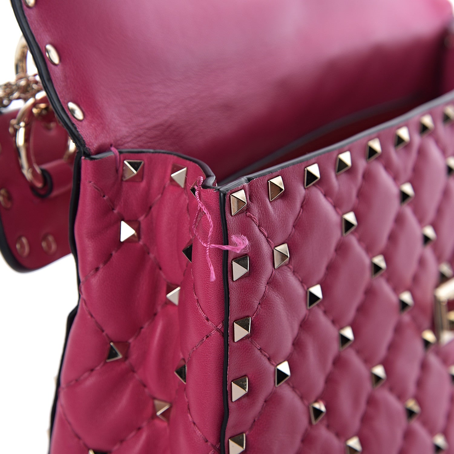 Valentino Garavani Nappa Medium Rockstud Spike Shoulder Bag Disco Pink 8 of 10