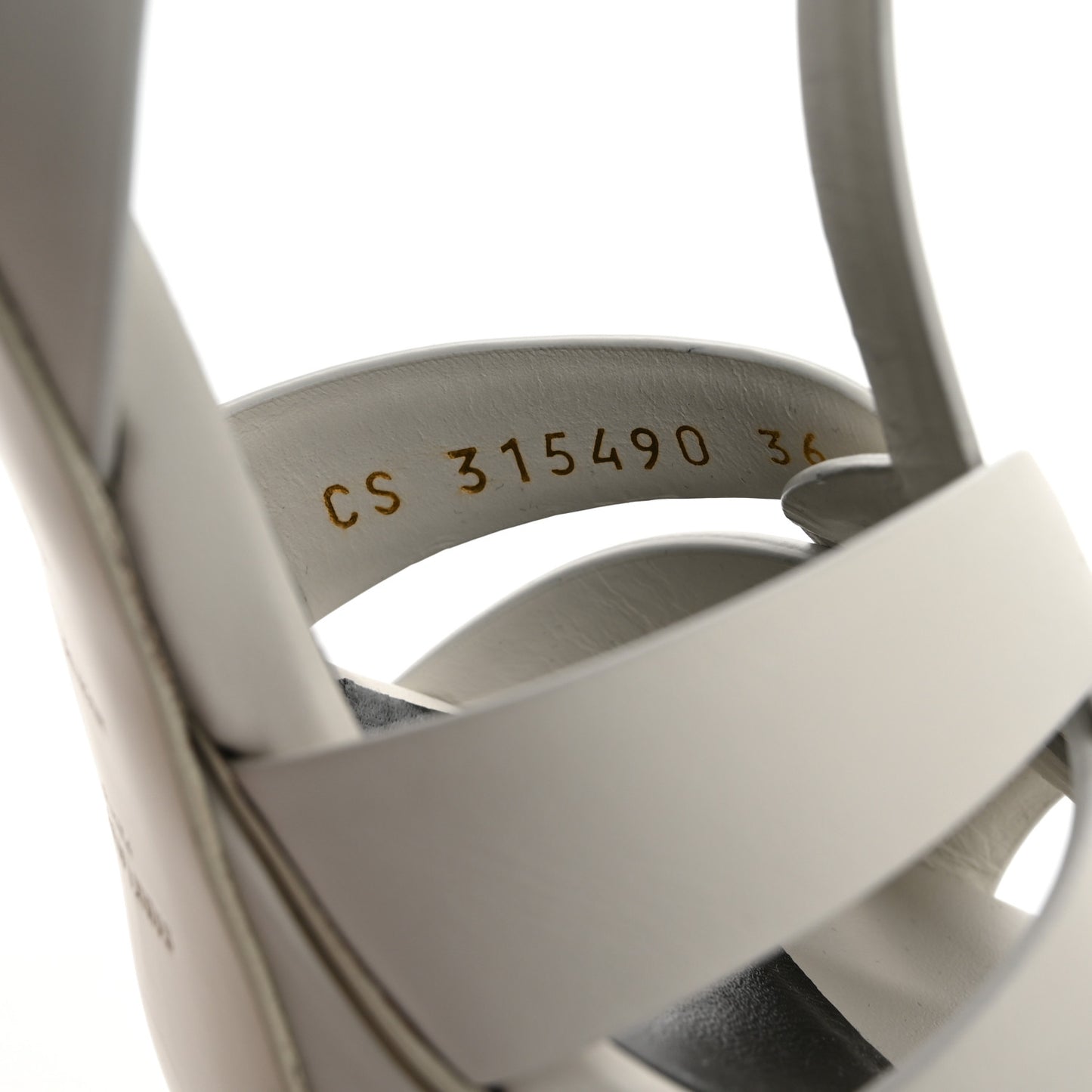 Calfskin Tribute 75 Platform Sandals 36 White