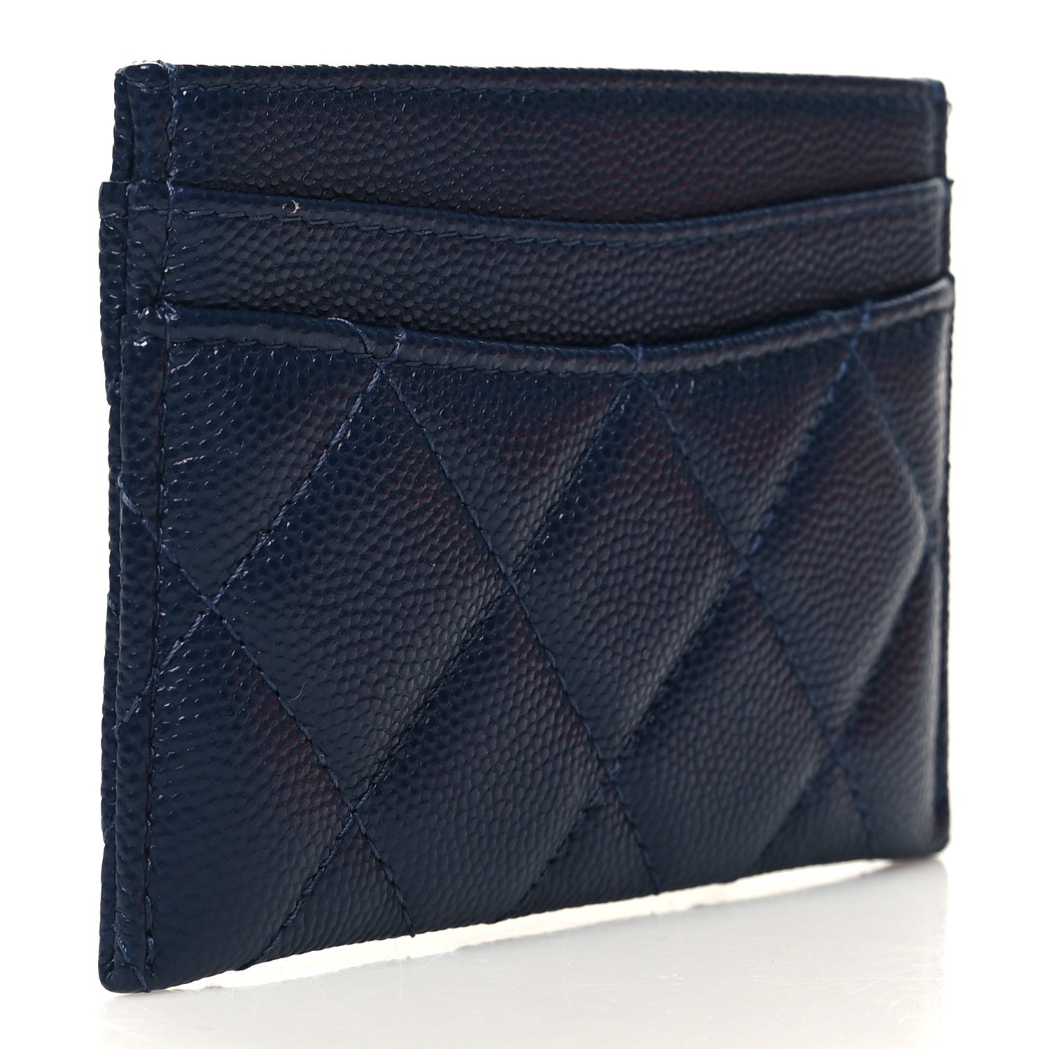 Chanel Caviar Quilted Card Holder Navy 3 of 10