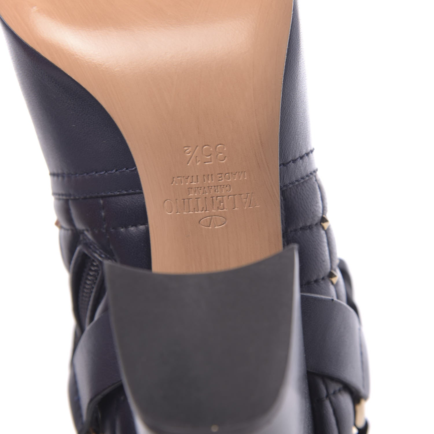 Valentino Garavani Nappa Rockstud Spike 90mm Ankle Boots 35.5 Marine 6 of 9