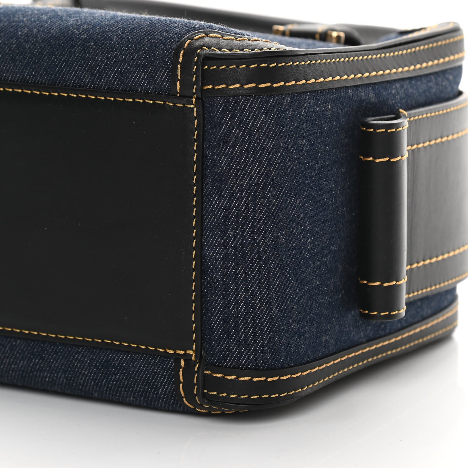 Delvaux Denim Calfskin Cool Box MM Blue Black 10 of 13