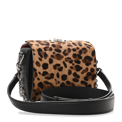 Alexander McQueen Calfskin Calf Hair Leopard Print Box Shoulder Bag 19 Black 3 of 9