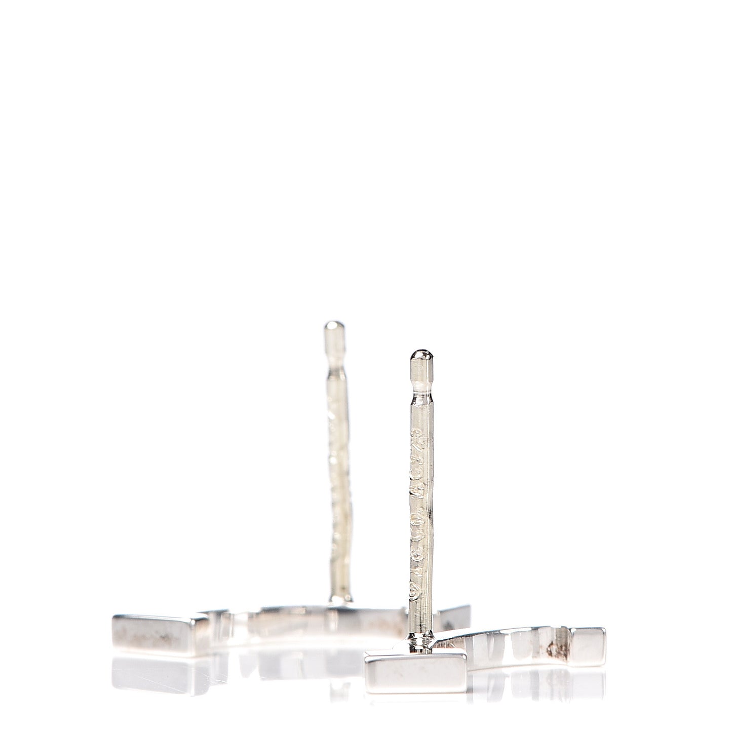 Sterling Silver T Smile Stud Earrings