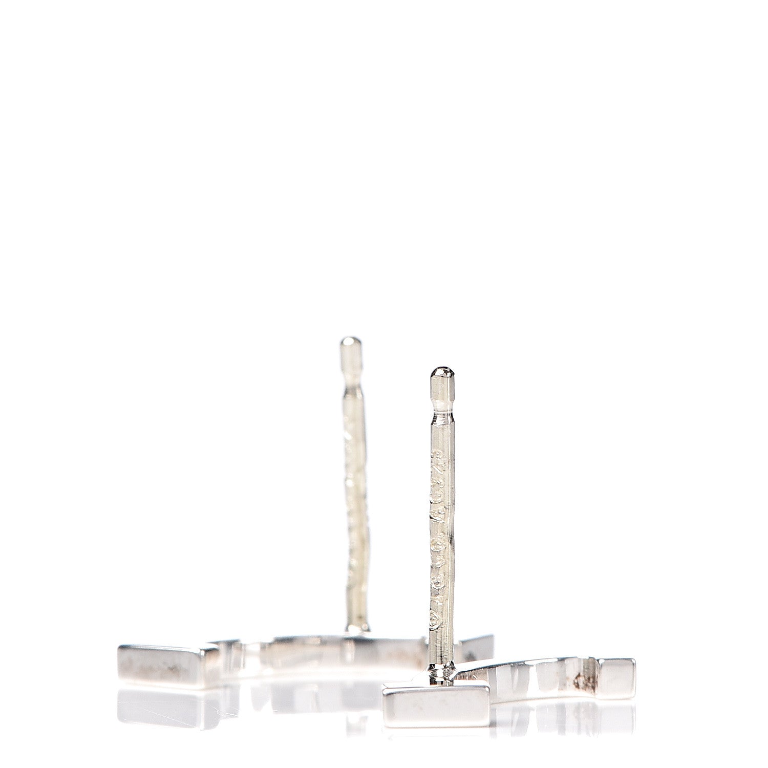 Tiffany Sterling Silver T Smile Stud Earrings 4 of 4