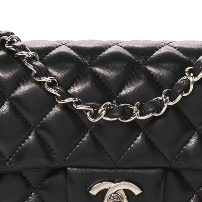 Chanel Lambskin Quilted East West Flap Black 8 of 11