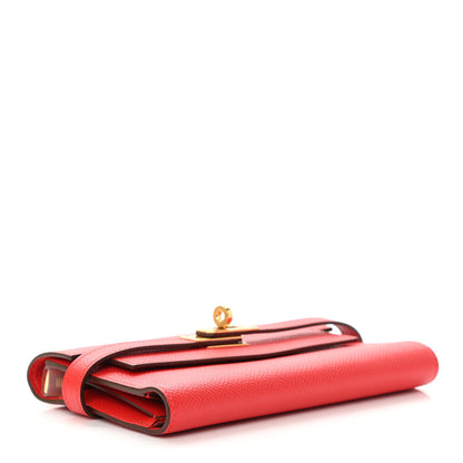 Hermes Epsom Medium Kelly Wallet Rouge Tomate 4 of 7
