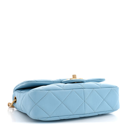 Chanel Lambskin Quilted CC Chain Flap Light Blue 3 of 9