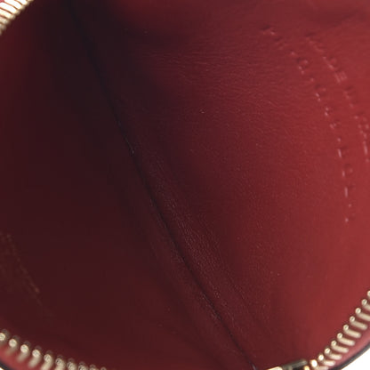 Valentino Garavani Vitello Rockstud Round Zip Coin Purse Rubino 5 of 8
