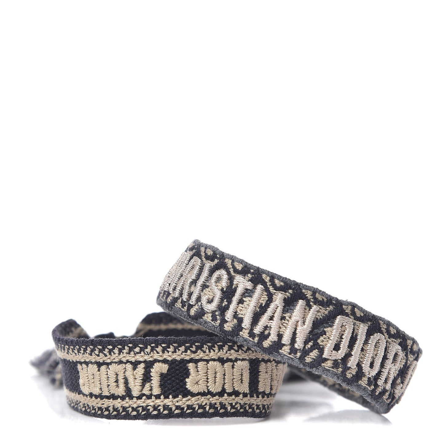 Woven Cotton J'Adior Friendship Bracelet Set Navy