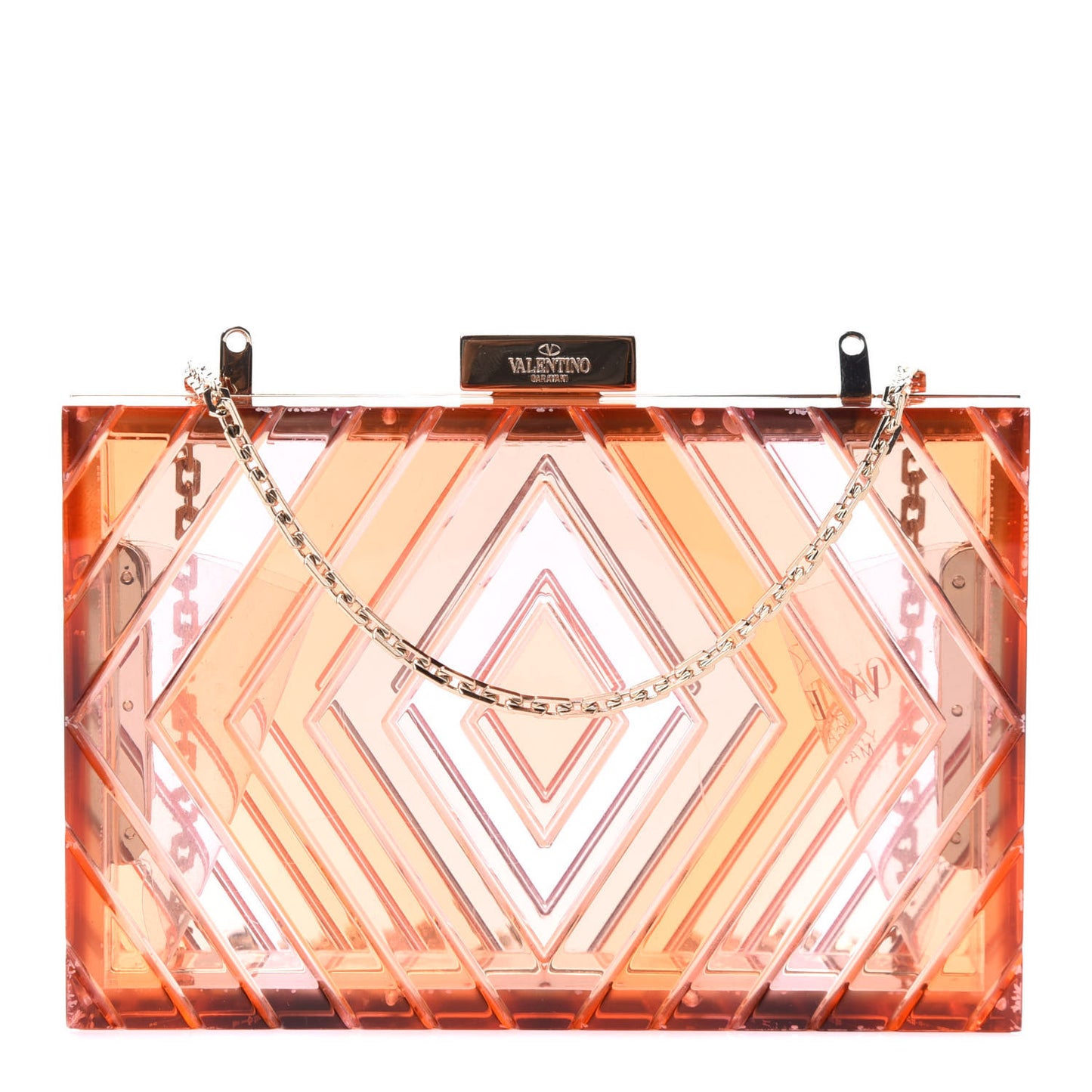 Acrylic Native Couture Minaudiere Clutch Multicolor