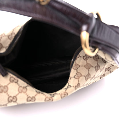 Gucci Monogram Medium Horsebit Chain Hobo Dark Brown 5 of 15