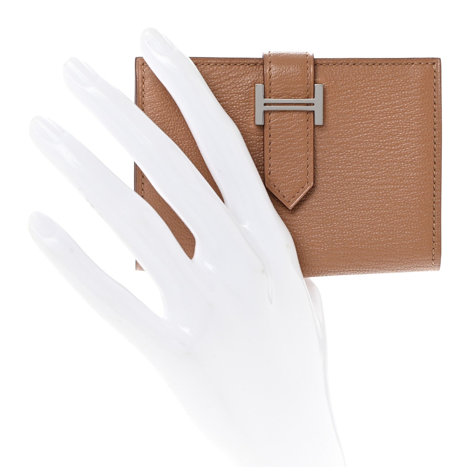 Hermes Chevre Mysore Bearn Card Holder Wallet Quebracho 2 of 8