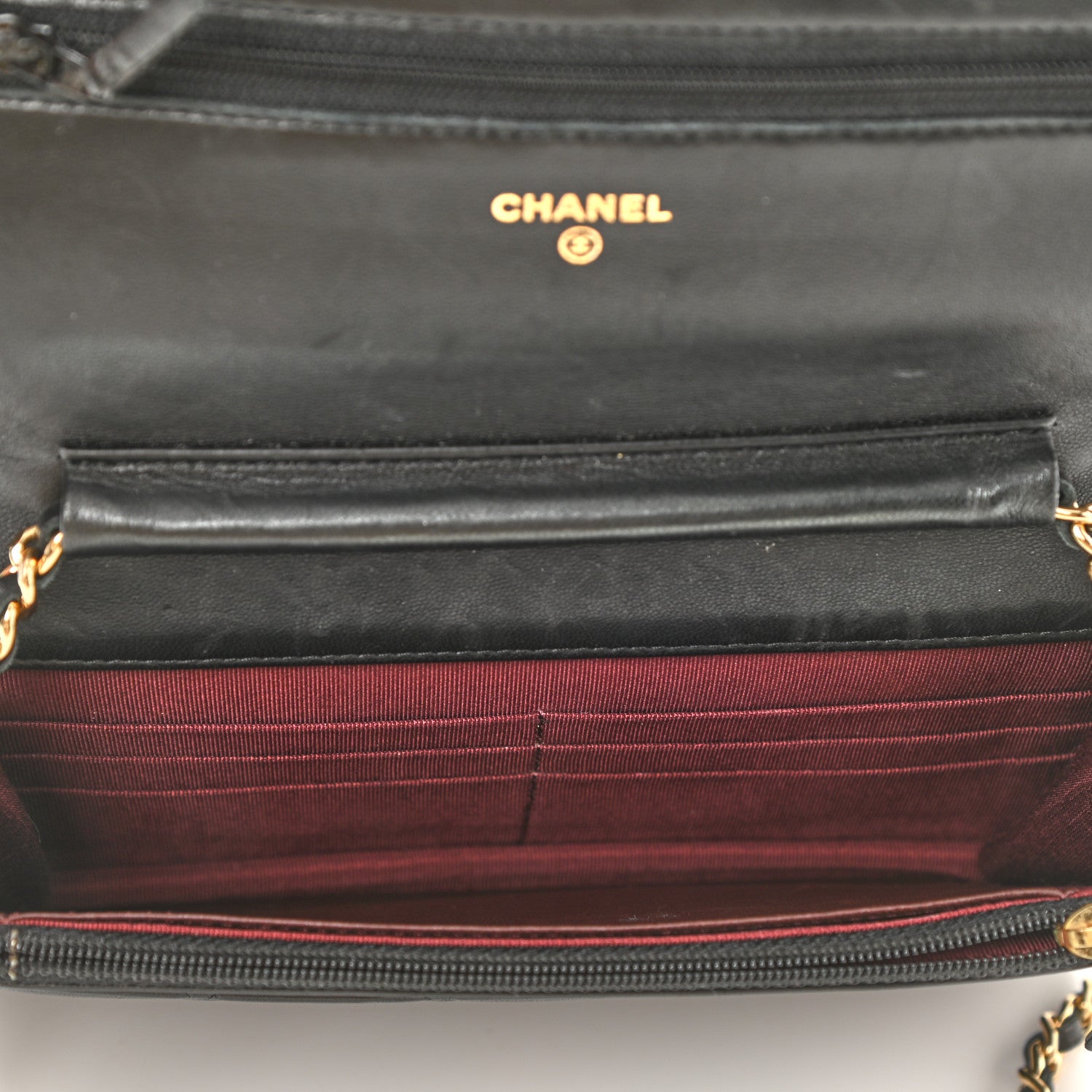 Chanel Lambskin Quilted Wallet On Chain WOC Black 5 of 11