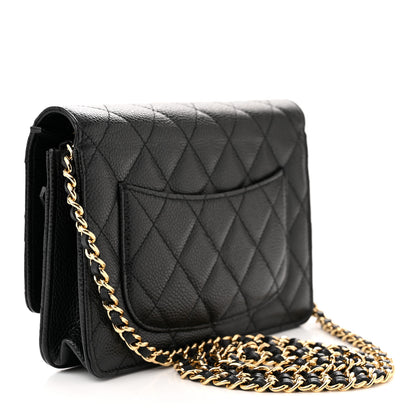 Chanel Caviar Quilted Wallet on Chain WOC Black 3 of 12