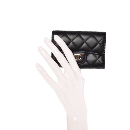 Chanel Lambskin Quilted 4 Key Holder Black 2 of 9