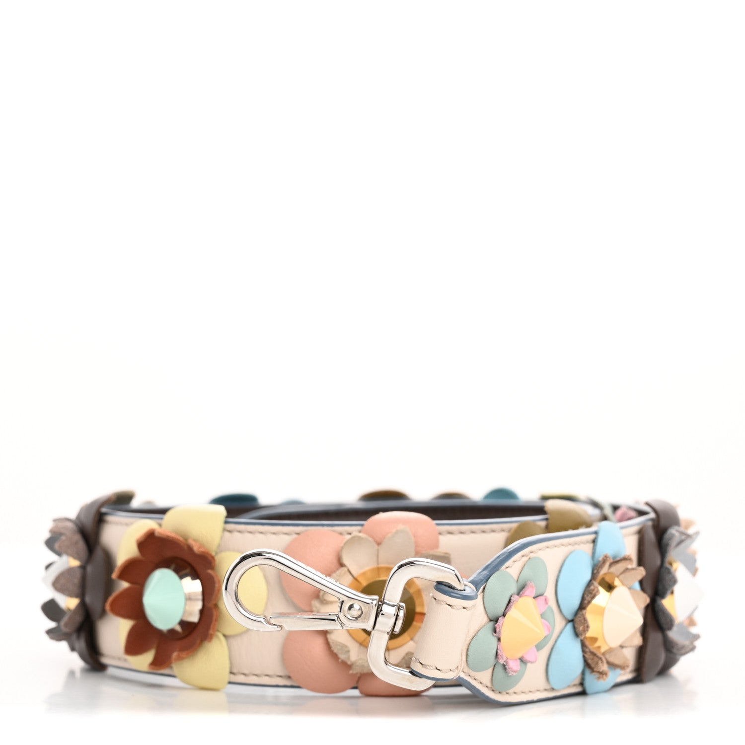 Fendi Vitello Dolce Flowerland Studded Strap You Camelia Moresco Multicolor 1 of 8