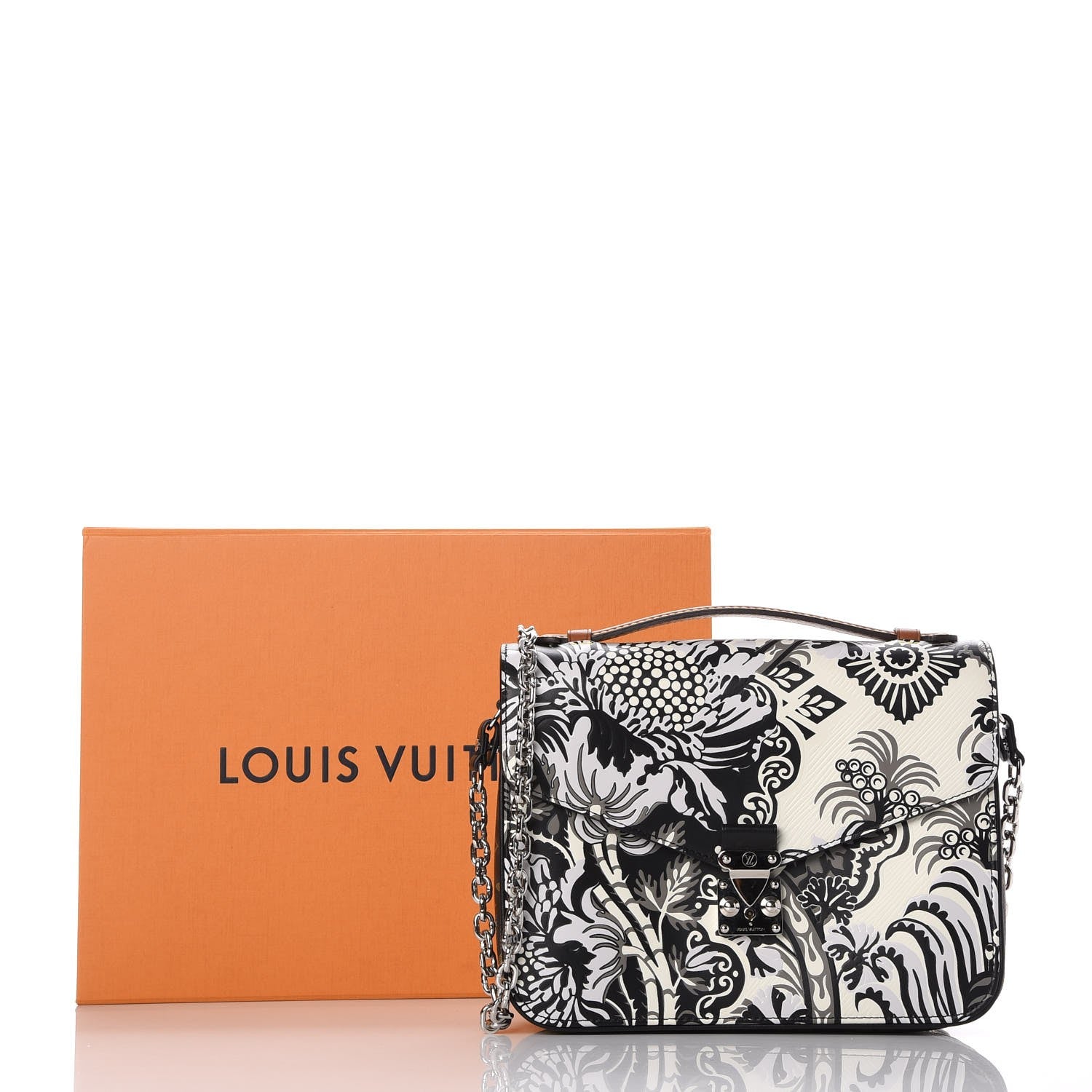 Louis Vuitton Epi Monogram Floral Pochette Metis Black White 8 of 8