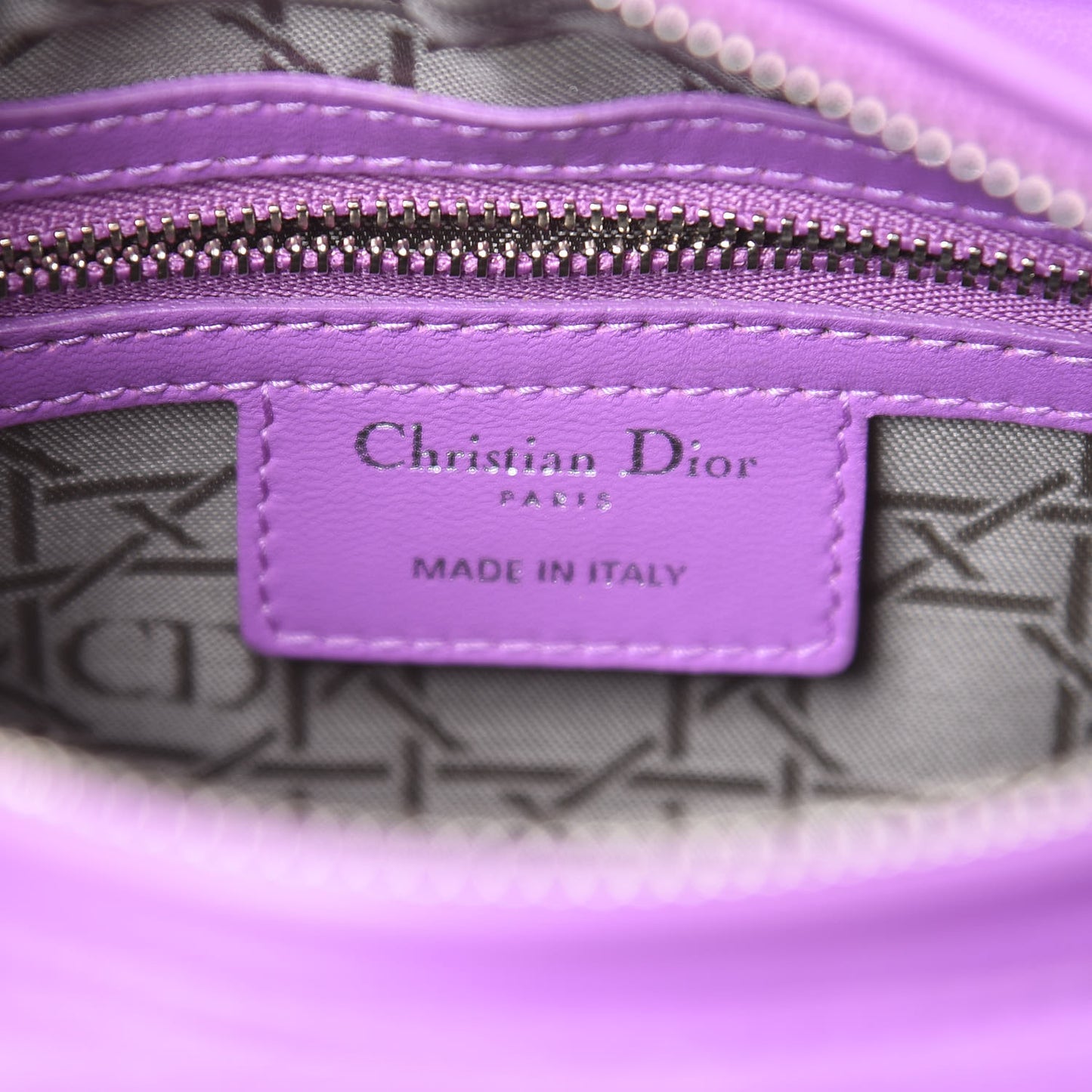 Lambskin Cannage Medium Lady Dior Purple