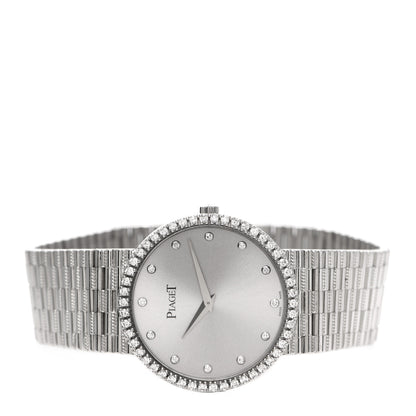 Piaget 18K White Gold Diamond Bezel 32mm Mecanique Manual Winding Watch 3 of 8
