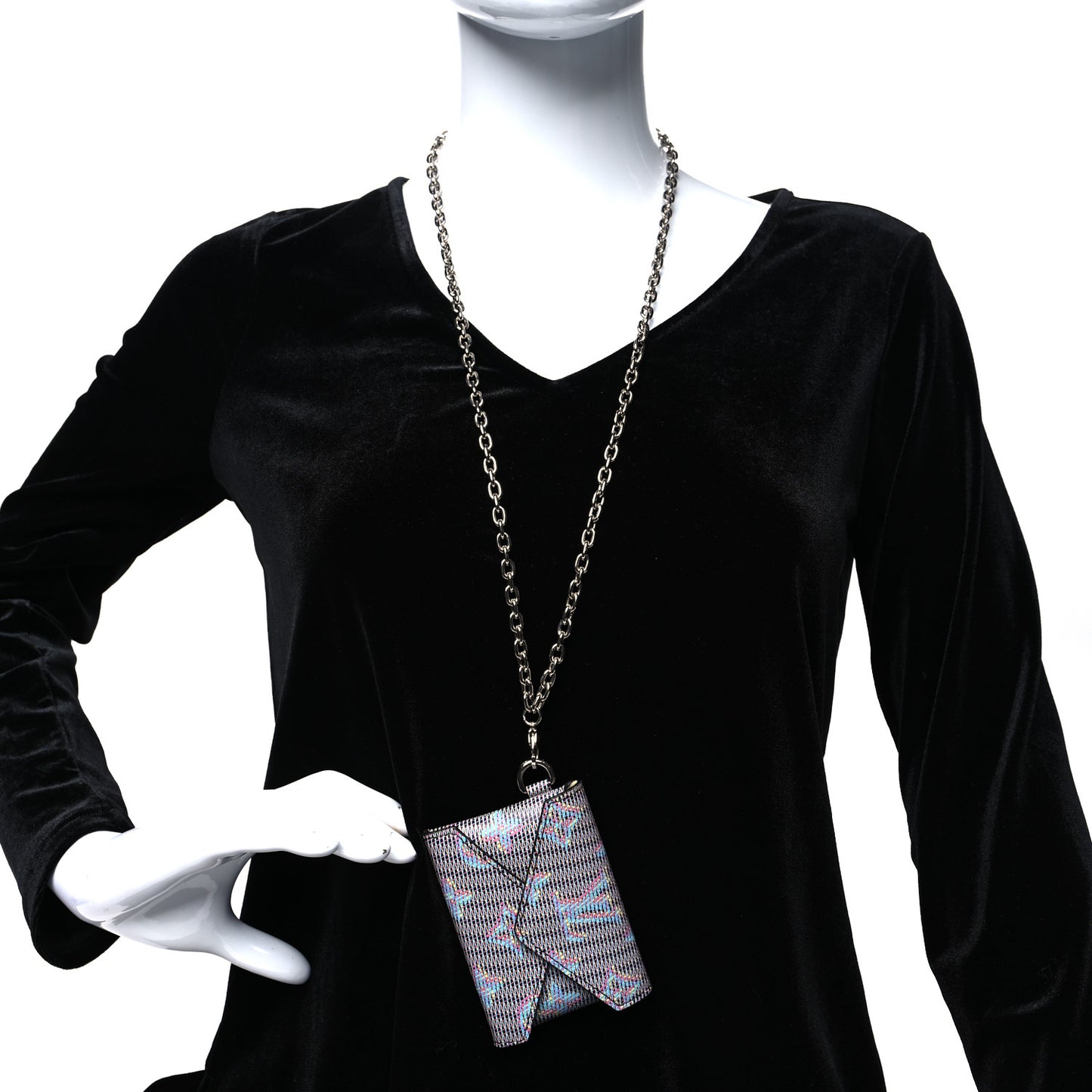 Monogram LV Pop Kirigami Necklace Blue