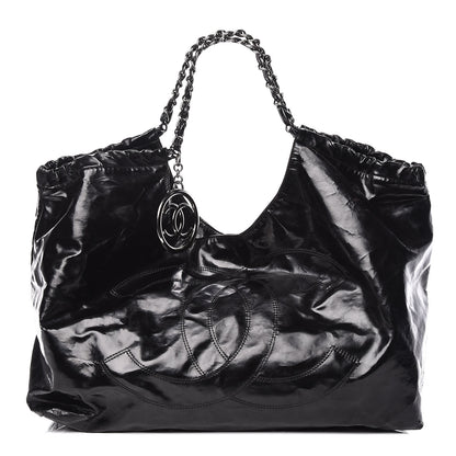 Chanel Vinyl XL Coco Cabas Black 1 of 17