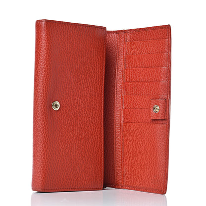 Gucci Pebbled Calfskin Continental Wallet Red 5 of 16