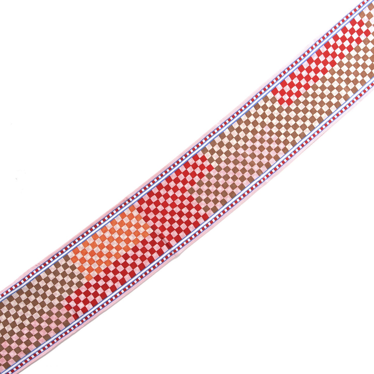 Silk Damier Aquarelle Bandeau Piment