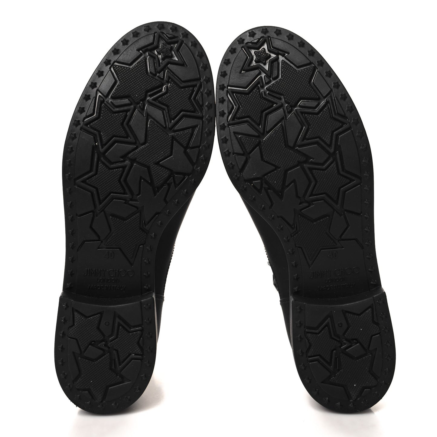 Rubber Patent Rain Ankle Boots 40 Black