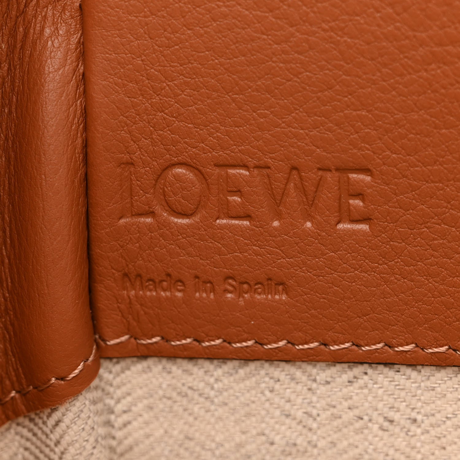 Loewe Calfskin Canvas Mini Hammock Shoulder Bag Natural Tan 6 of 10