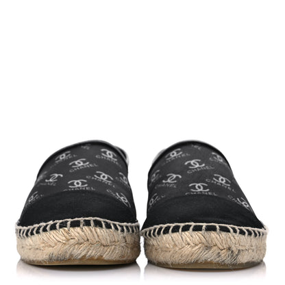 Chanel Mesh Grosgrain CC Espadrilles 40 Black White 2 of 10