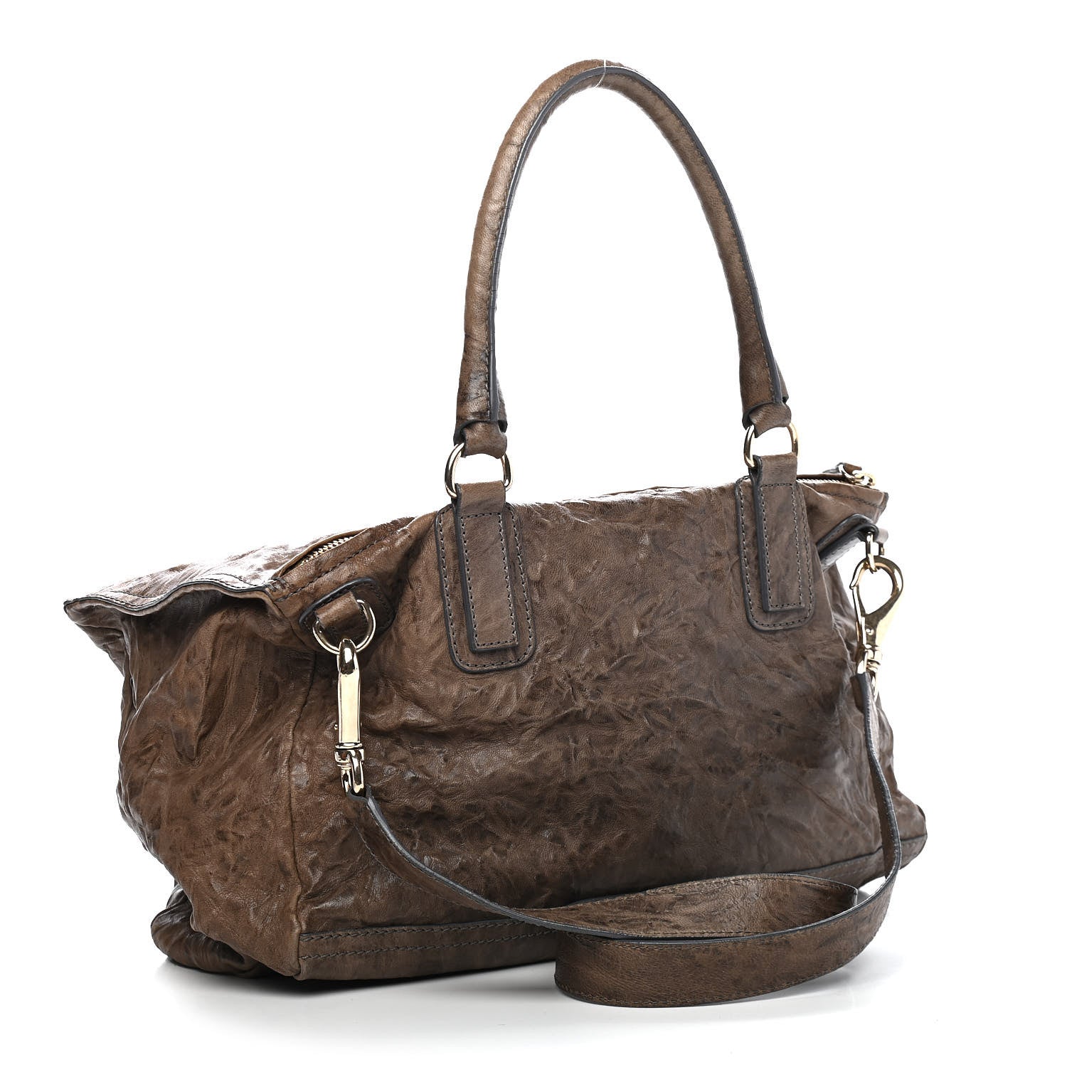 Givenchy Tumbled Sheepskin Large Pandora Brown 3 of 13