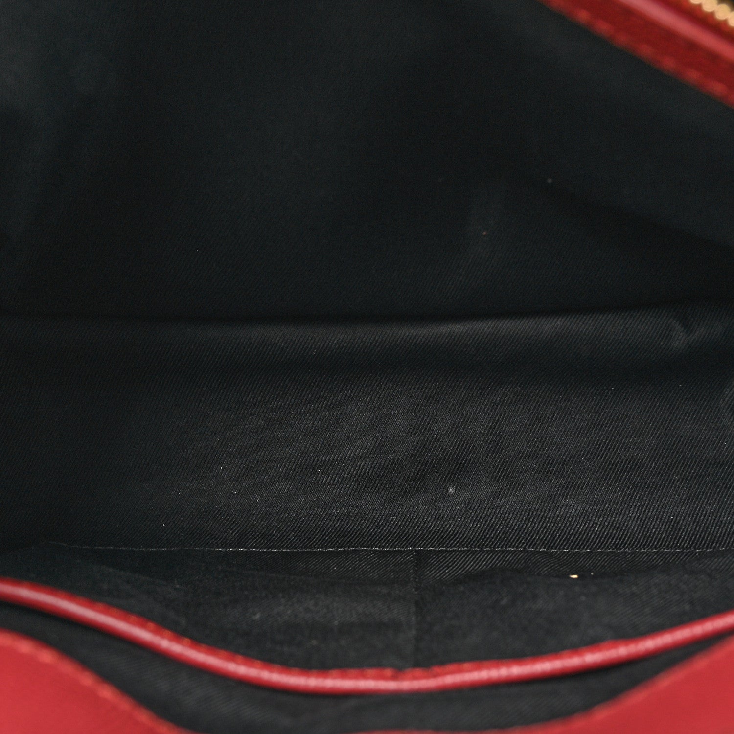 Burberry Grainy Calfskin House Check Medium Banner Tote Crimson 6 of 13