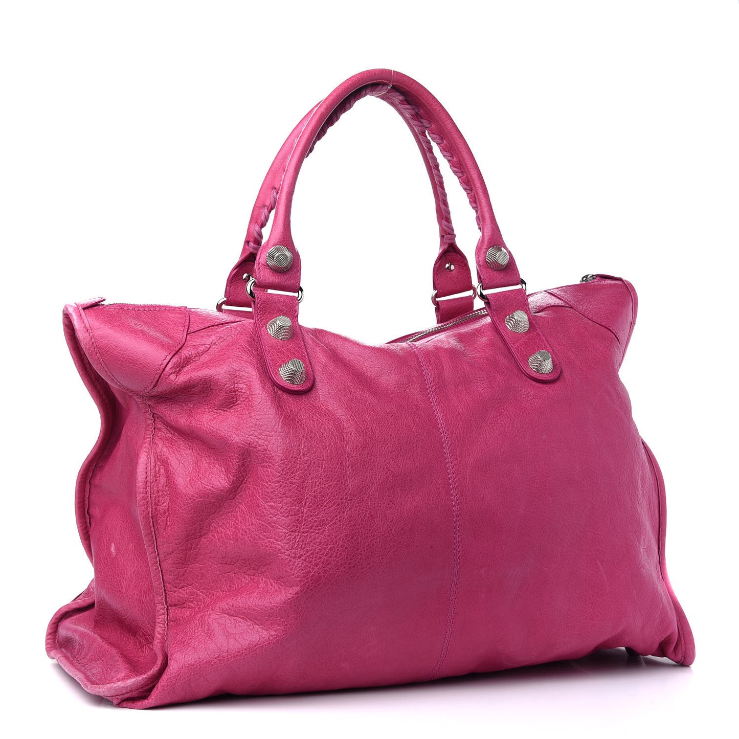 Agneau Giant 21 Silver Hardware Weekender Cyclamen Fucsia