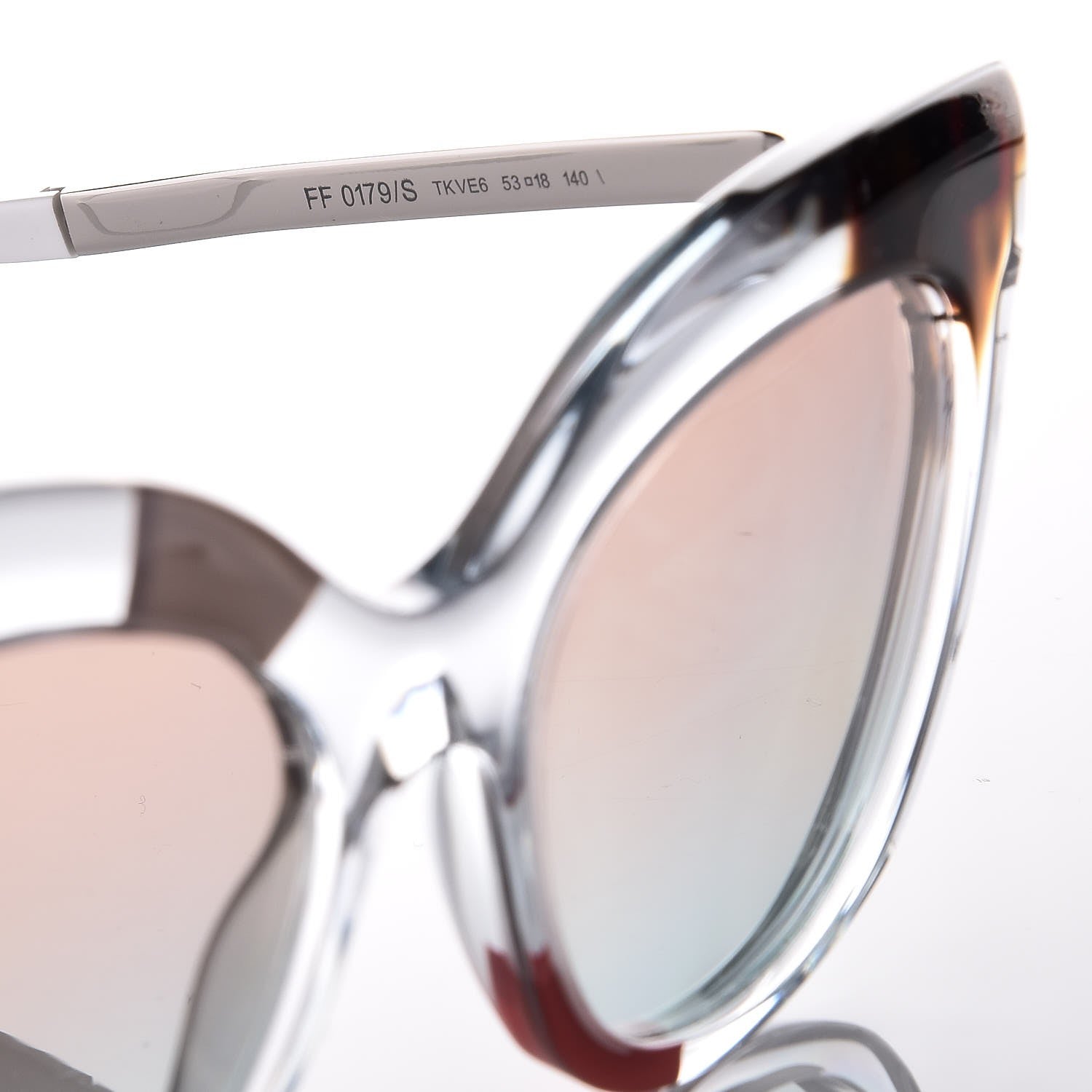 Fendi Oversized Jungle Sunglasses FF 0179/S Azure Crystal 5 of 7