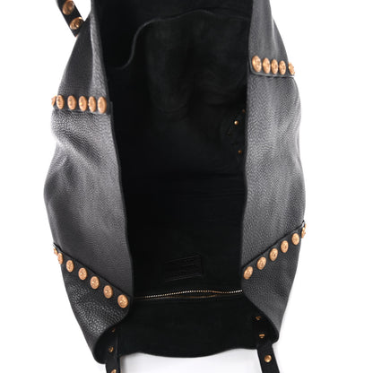 Valentino Garavani Grained Calfskin Large Studded Zodiac Tote Black 5 of 11