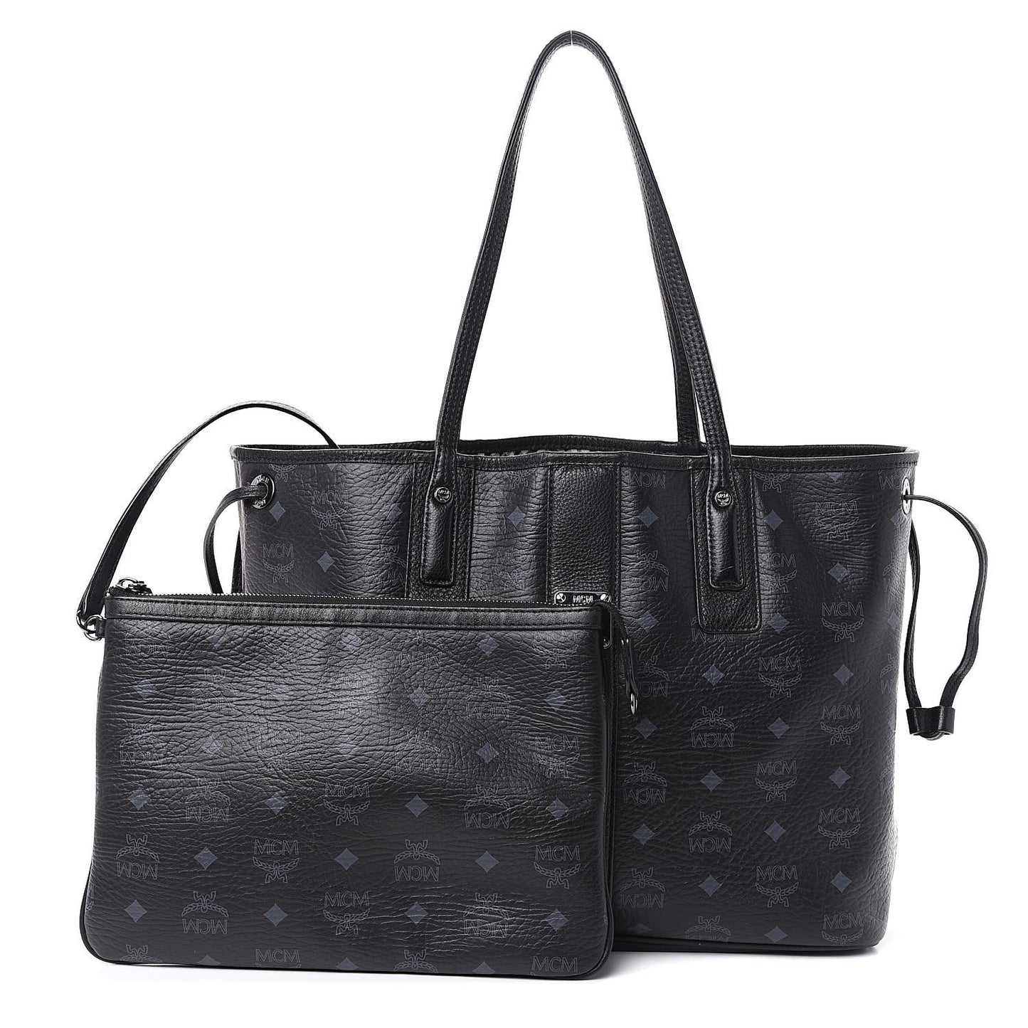 Visetos Medium Liz Reversible Shopper Tote Black