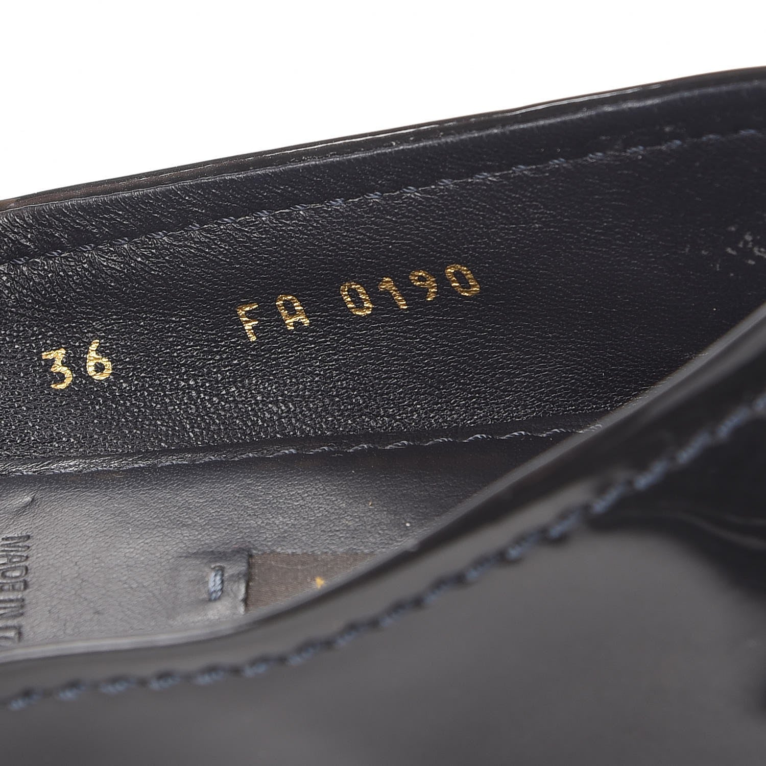 Louis Vuitton Patent Calf Oxford Ballerina Flats 36 Black 10 of 12