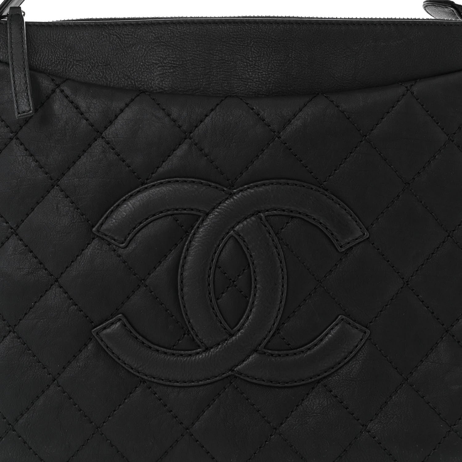 Chanel Calfskin Quilted CC Shoulder Bag Black 8 of 10