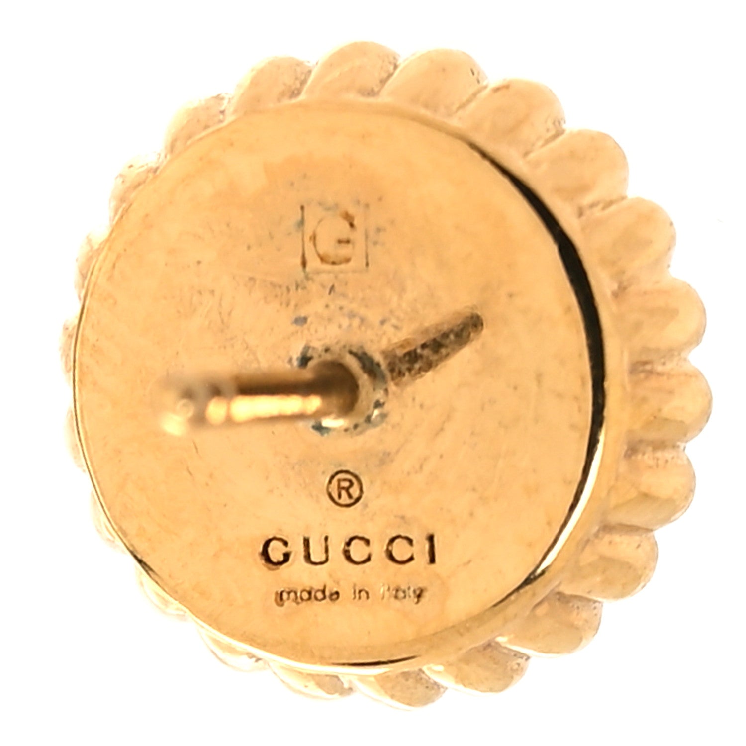 Gucci Resin Crystal Single GG Earring Turquoise Gold 4 of 5
