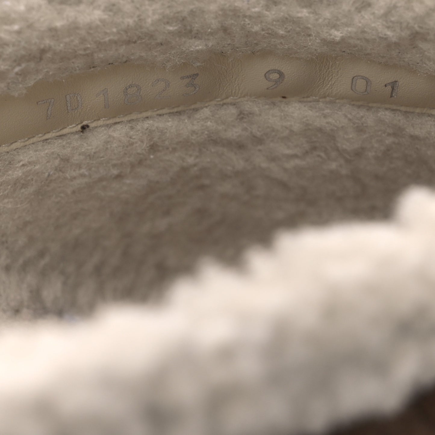 Suede Shearling FF Embossed Mens Sabot Mules 39 Brown