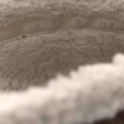 Fendi Suede Shearling FF Embossed Mens Sabot Mules 39 Brown 10 of 12